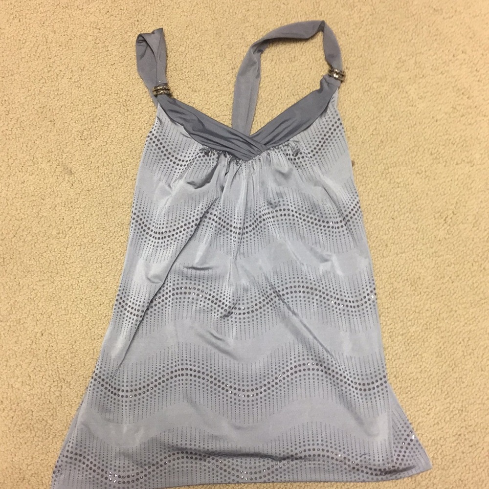 Gray Glitter Top